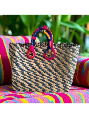 NANNACAY Multicolor Large Straw Woven Straw Tote Bag